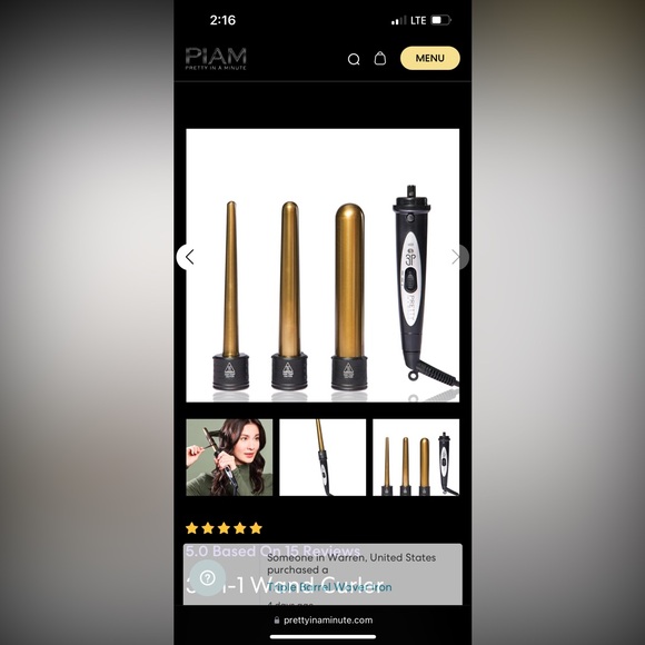 Pretty in a minute curling wand, brand new! - Picture 2 of 5